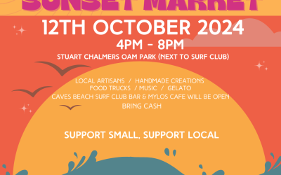 Caves Beach Sunset Market – October 12, 2024: Support Small, Support Local!